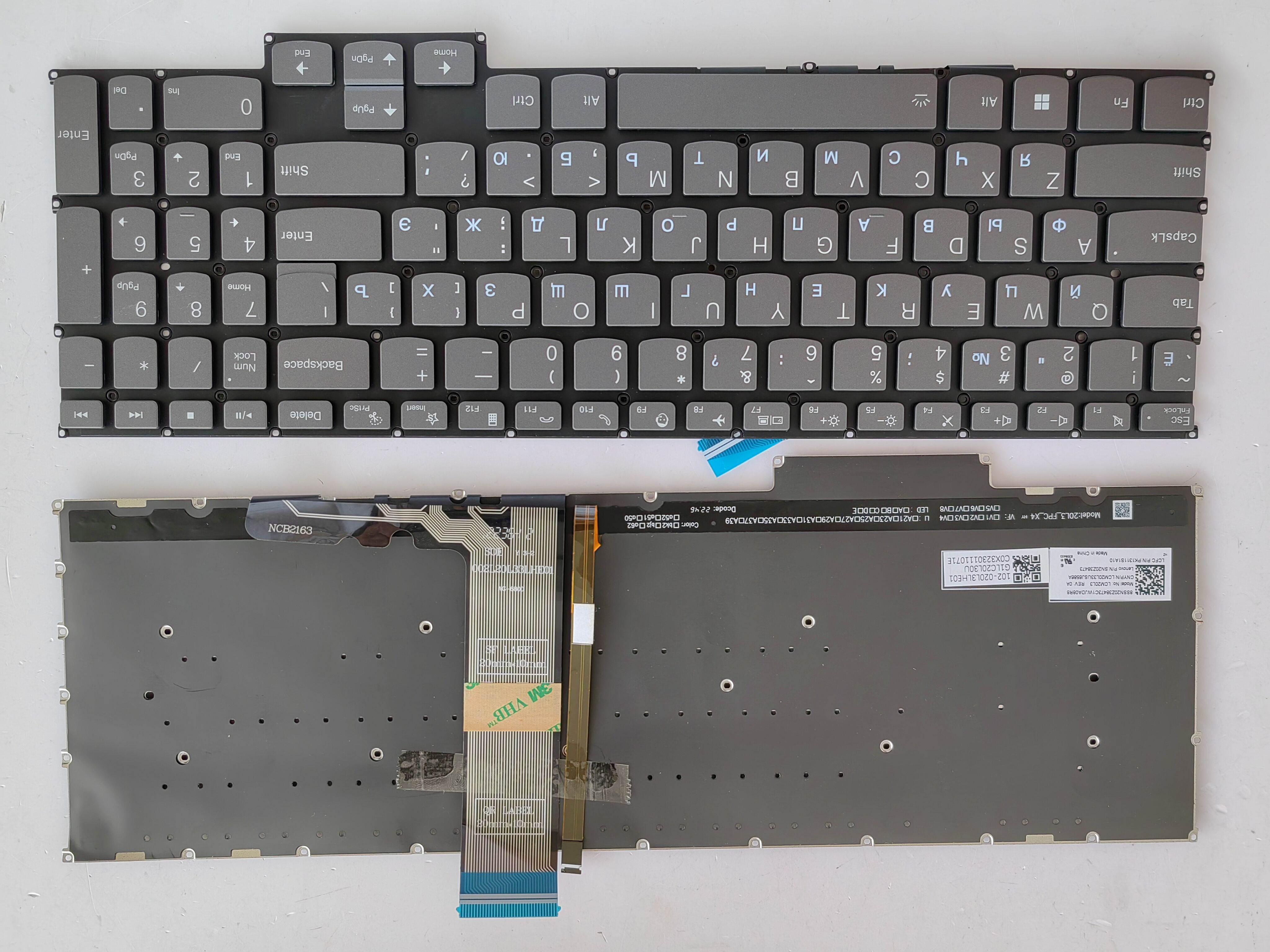 Picture of New Replacement Laptop Keyboard For LENOVO thinkbook pro 16p g2 ach 16pg3 phone printing Grey Backlit (OEM) RU Layout